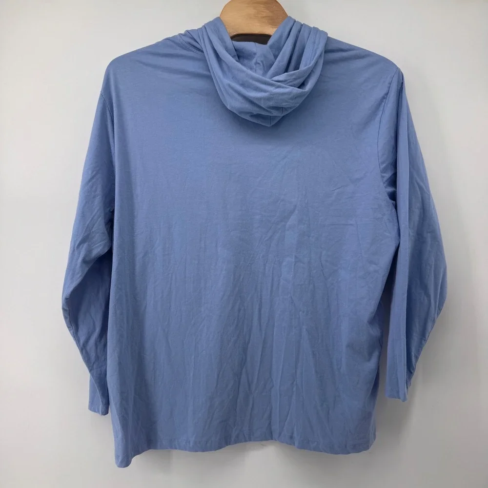 Polo Ralph Lauren Hoodie T-Shirt Mens 3XB Blue Graphic Print Long Sleeve 9622